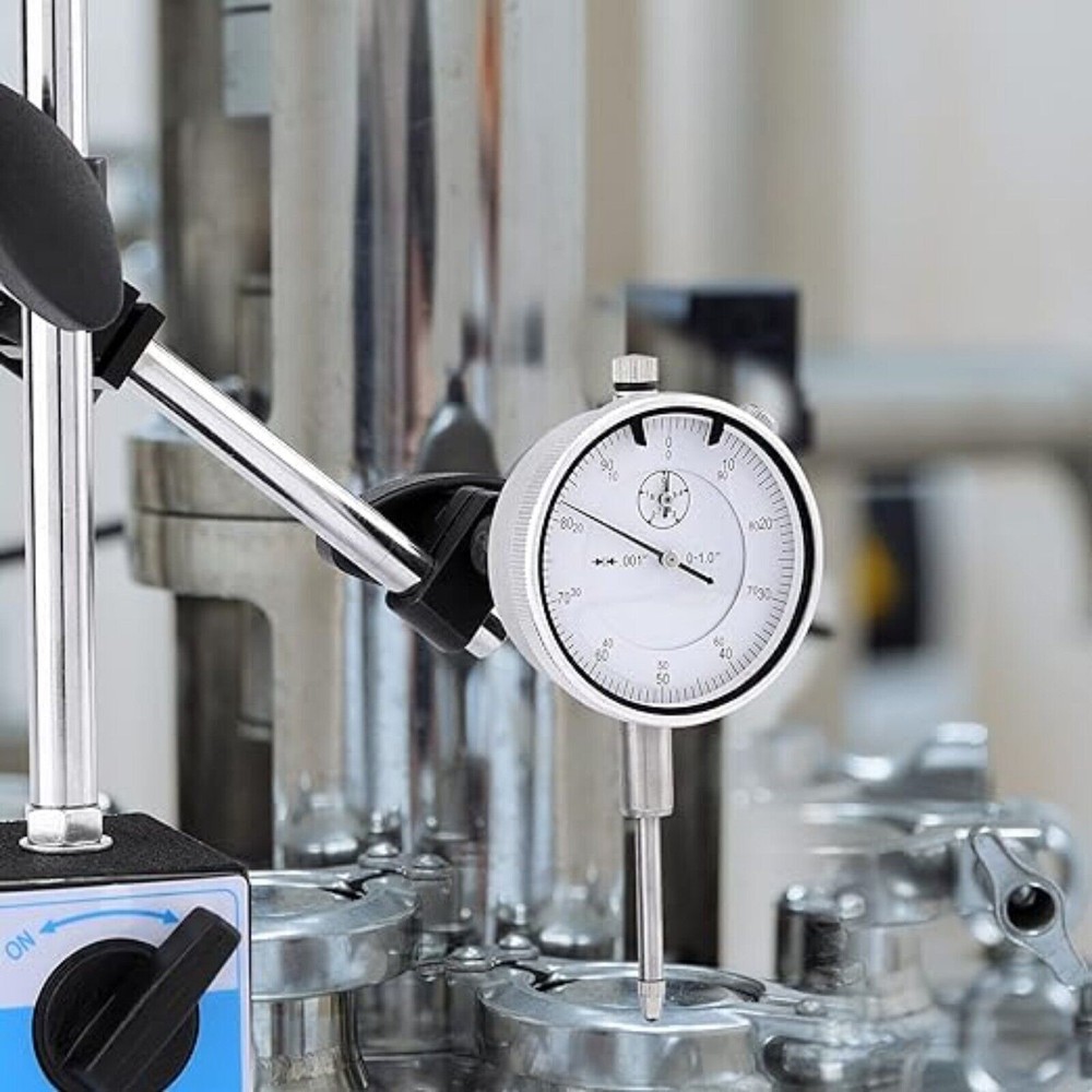 Dial Indicator with Magnetic Base 0.001"Precision Gauge Test Indicator Point Set