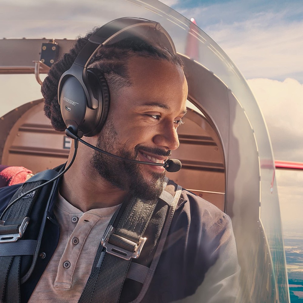 Bluetooth Aviation Headset Lightweight Adjustable ANR Noise Cancelling Bose