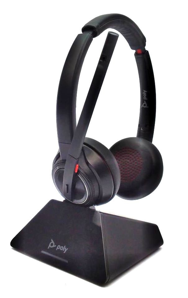 Poly HP W8220T DECT Headset Double Sided Wireless with Charging Cradle & Mic
