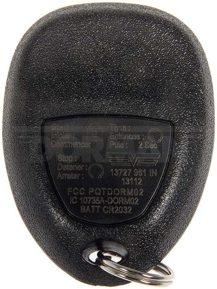 Dorman 13727 Keyless Entry Remote 6 Button For Select 09-10 Chevrolet GMC Models