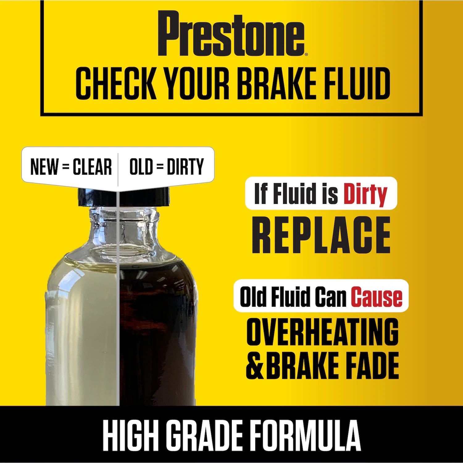 Prestone DOT 3 Brake Fluid 32 fl. oz. High Grade, 50,000 Mile Fluid Life