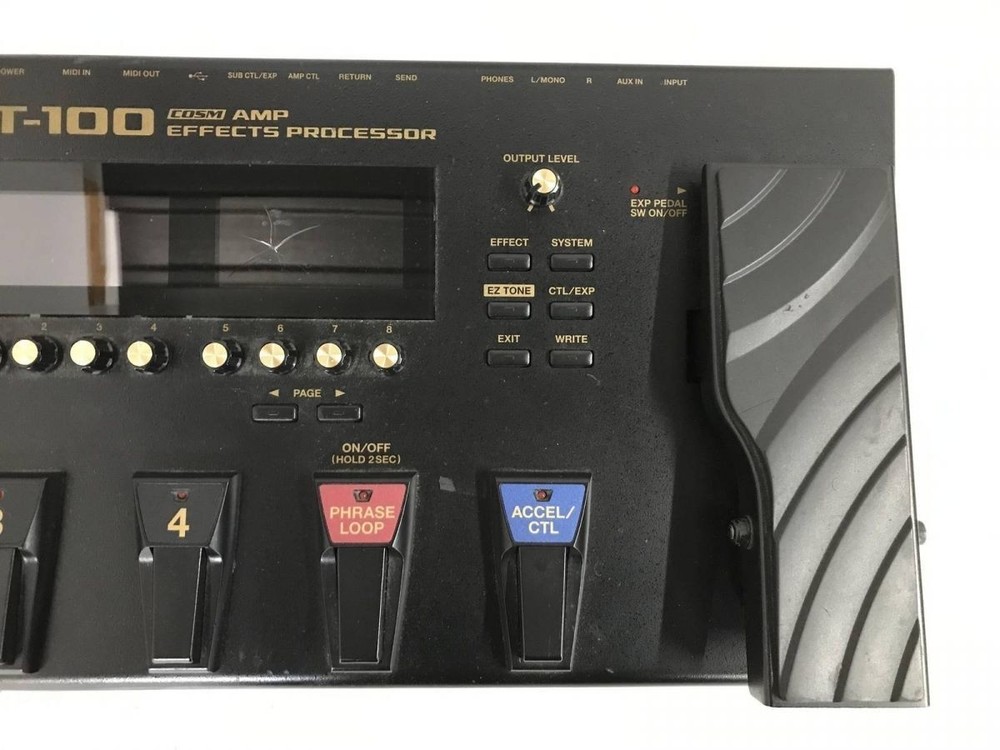 “Cracked display”BOSS GT-100 Multi-Effects Guitar Processor Test Completed