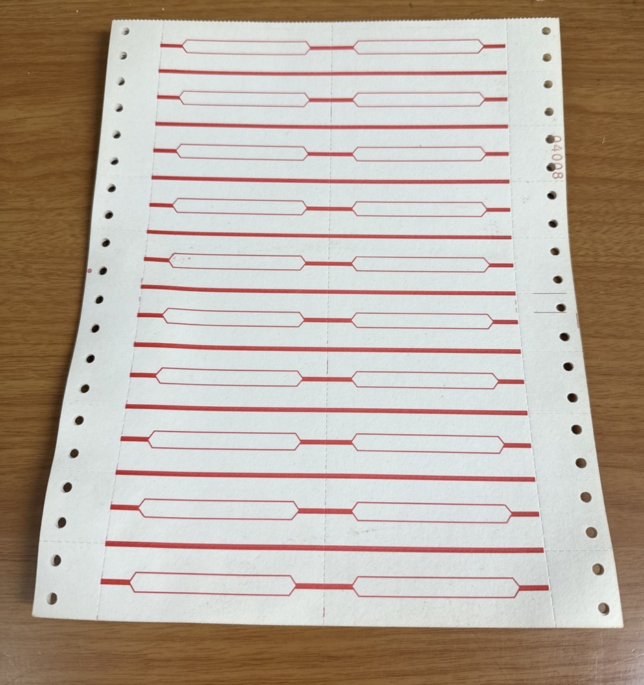 Perforated 160 Blank Jukebox Strips Vintage