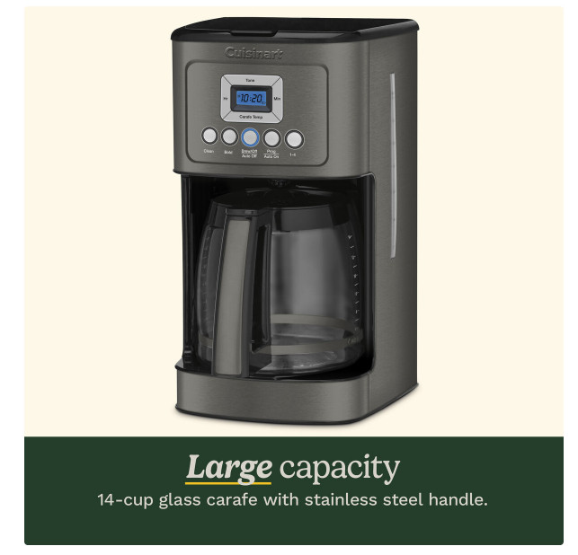 Cuisinart 14 Cup Programmable Coffee Maker DCC 3200BKSNAS - No Import Fee