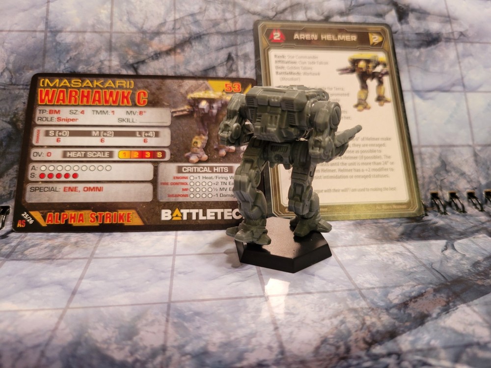 Battletech Warhawk Mech + Pilot Cards - Alpha Strike Box Set