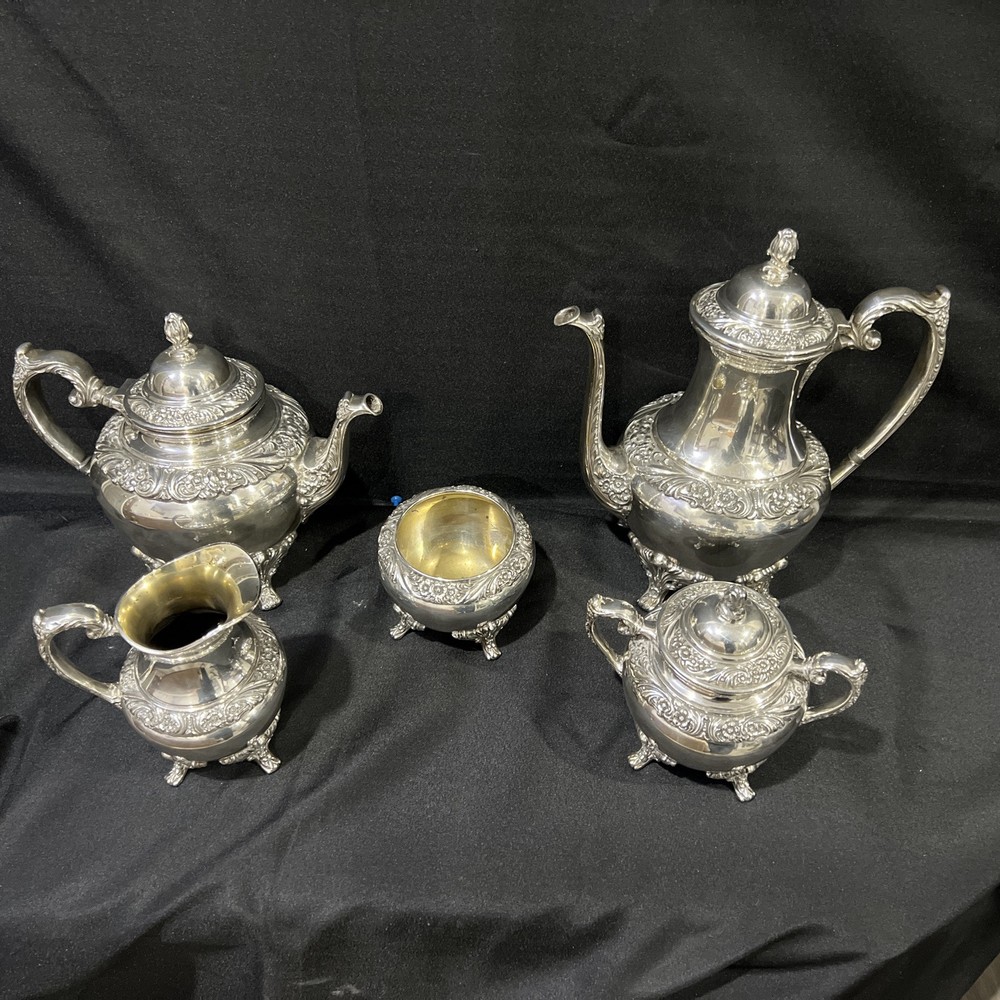 Vintage Rogers Bros 1847 Heritage IS Silverplate Tea & Coffee Set