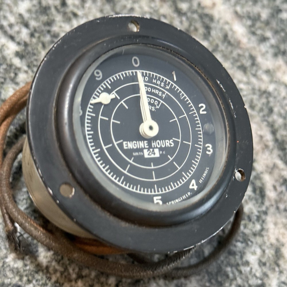 John W. Hobbs Engine Hours Indicator Aviation For Parts Untested