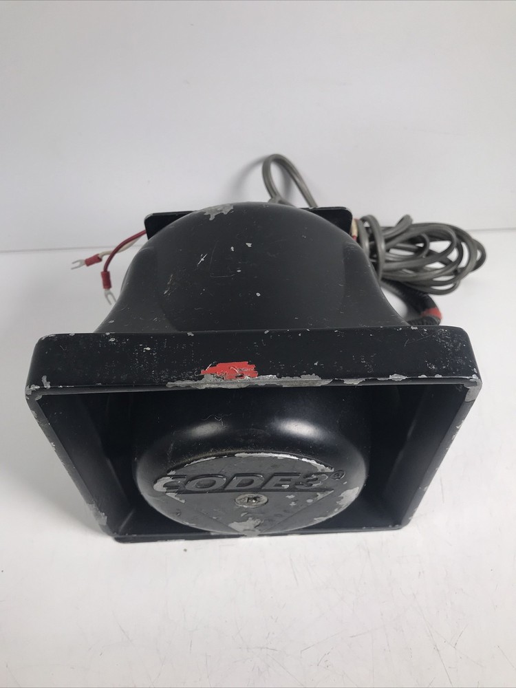 Vintage Code 3 Siren Speaker With Brakcet Untested As Is