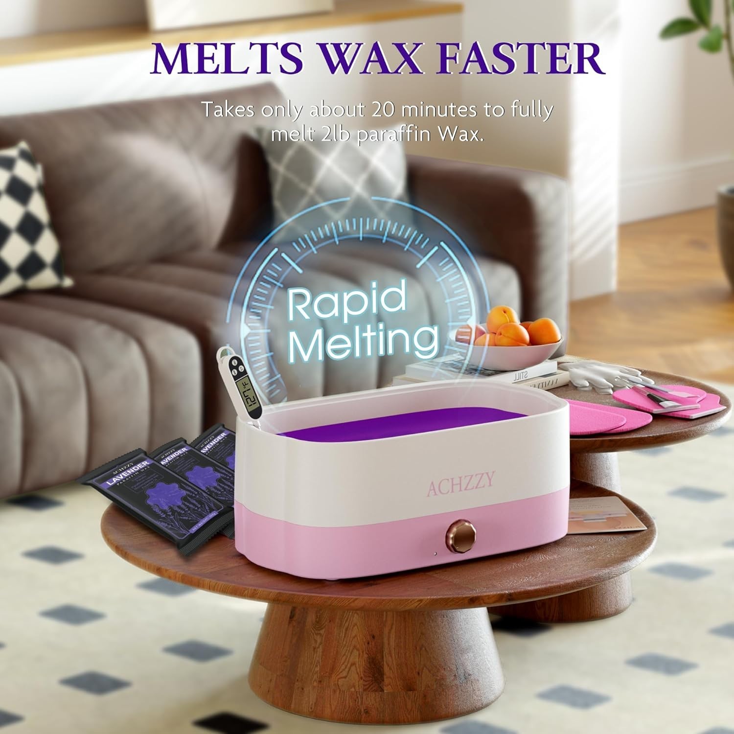 Natural Paraffin Wax Refills, 6 Pack Paraffin Wax Blocks of Lavender Scent for P