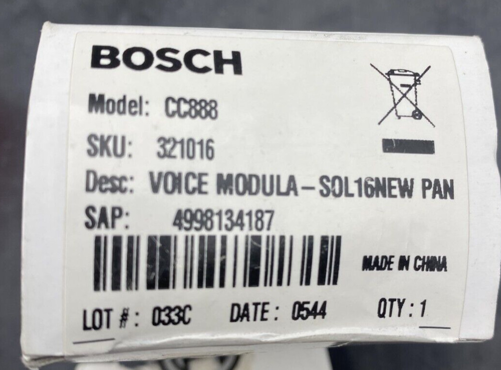 BOSCH CC888 Voice Modula SOL16NEW Pan X1PC