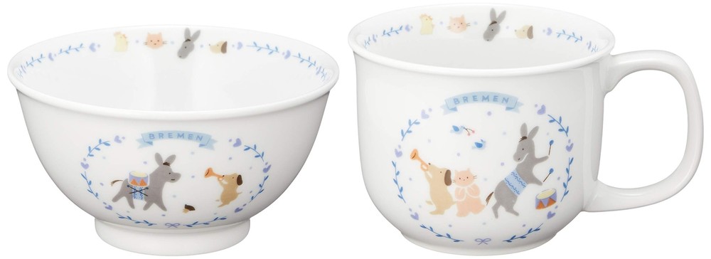 NARUMI Children's Tableware Set Bremen Blue 4 Piece Set
