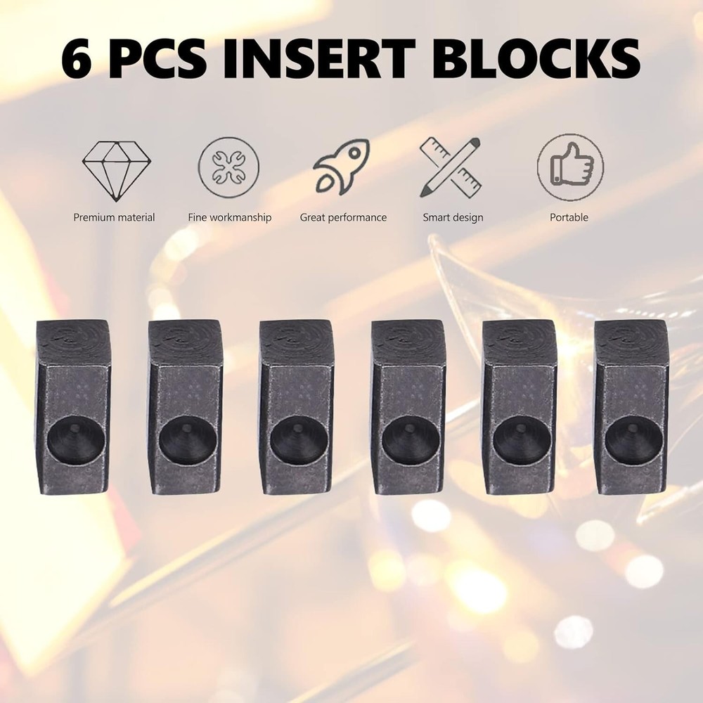 High Quality Metal String Lock Blocks for Electric Guitar Bridge Saddle - 6 Pack