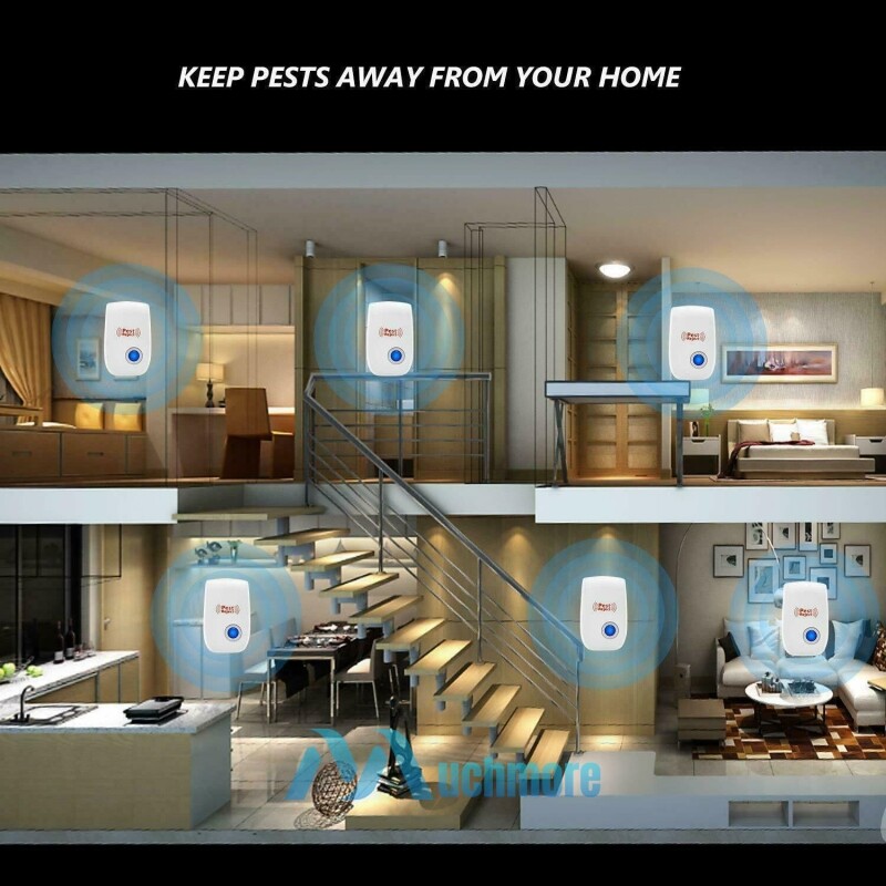 6 Pack Ultrasonic Pest Reject Control Electronic Repeller Mosquito Cockroach Rat