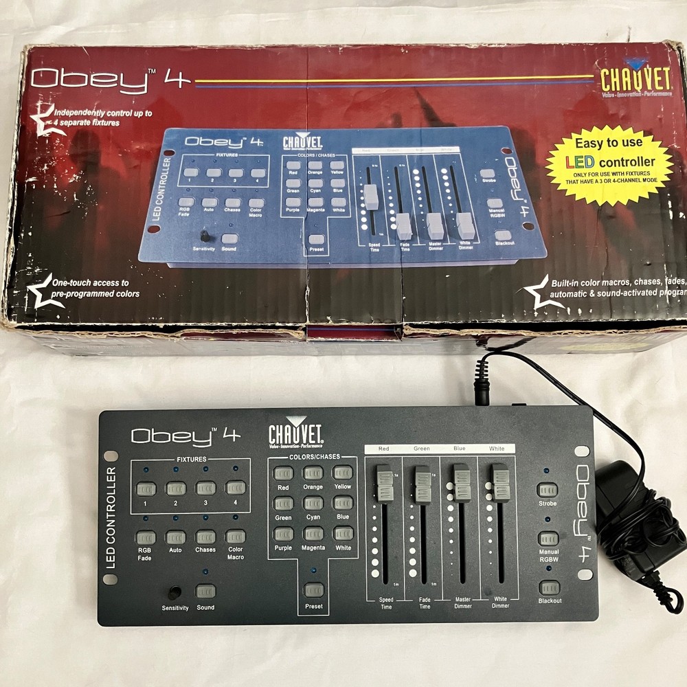 Chauvet Obey 4 DMX LED Lighting Controller w/power adapter