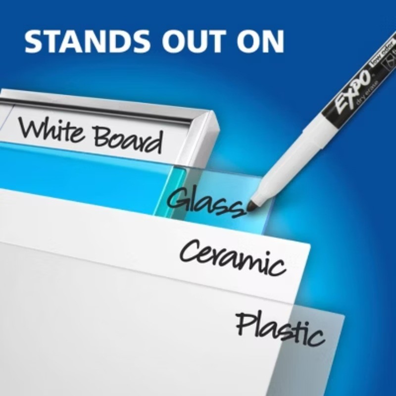 12ct Dry Erase Markers Fine Tip Assorted