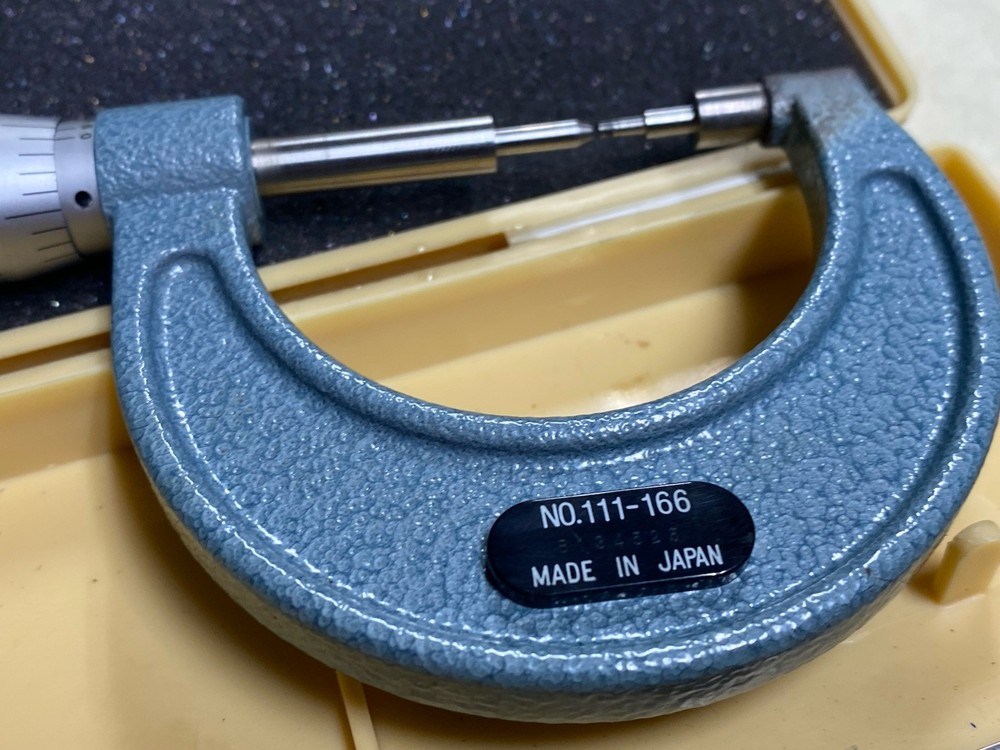 Mitutoyo 111-166 Spline Micrometer, 0-1" Range Carbide Tip, Great Shape