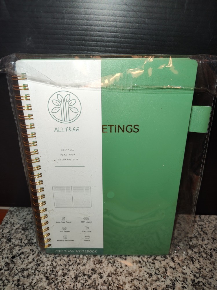 Alltree Meeting Notebook For Work. Project Planner Notebook. New In Plastic.