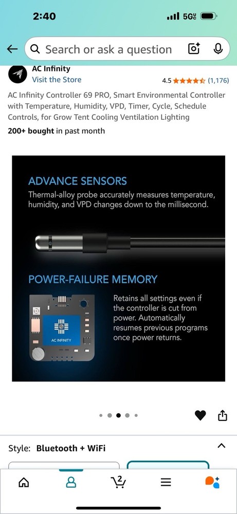AC Infinity Controller 69 PRO Smart Environmental Controller 8 Ports (Untested)