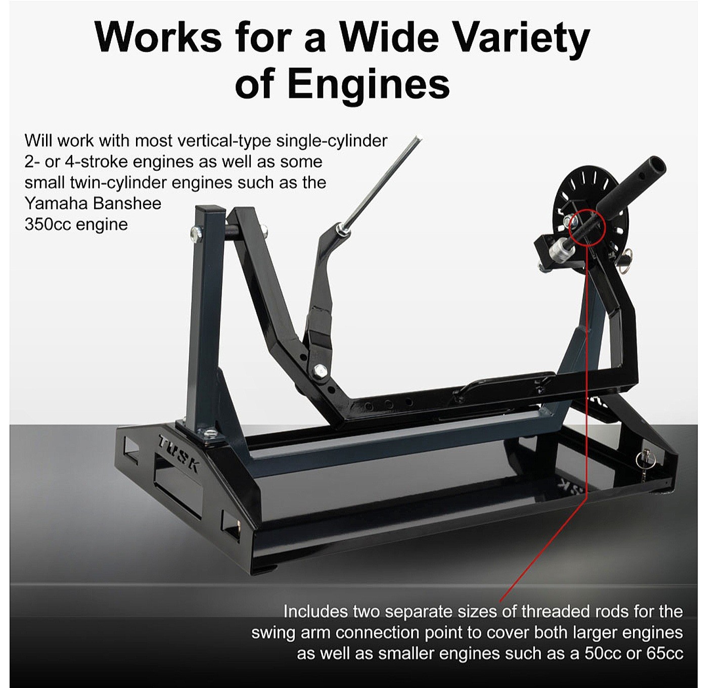 Tusk Motorcycle Engine Rebuild Rotary Stand Dirt Bike ATV Motocross Rotating