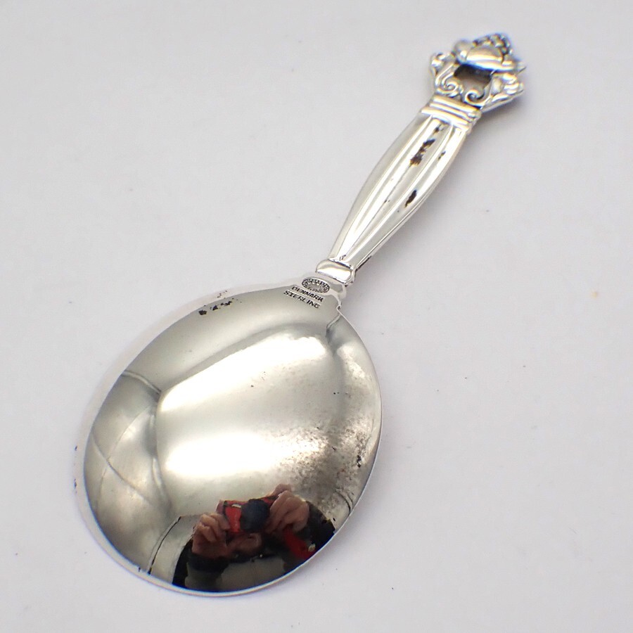 Acorn Tea Caddy Spoon Georg Jensen Sterling Silver Denmark