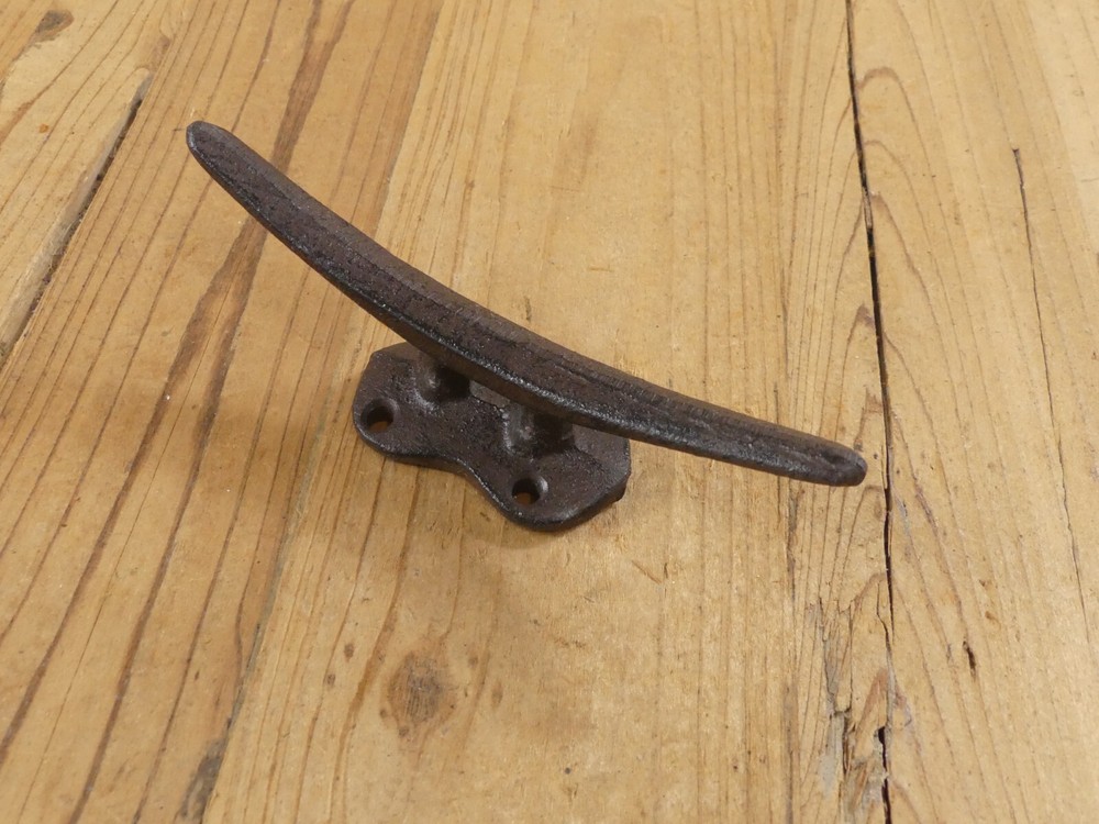 8 Cleat Boat Hooks Handles Pulls Cast Iron Dock Nautical Decor Rustic Finish