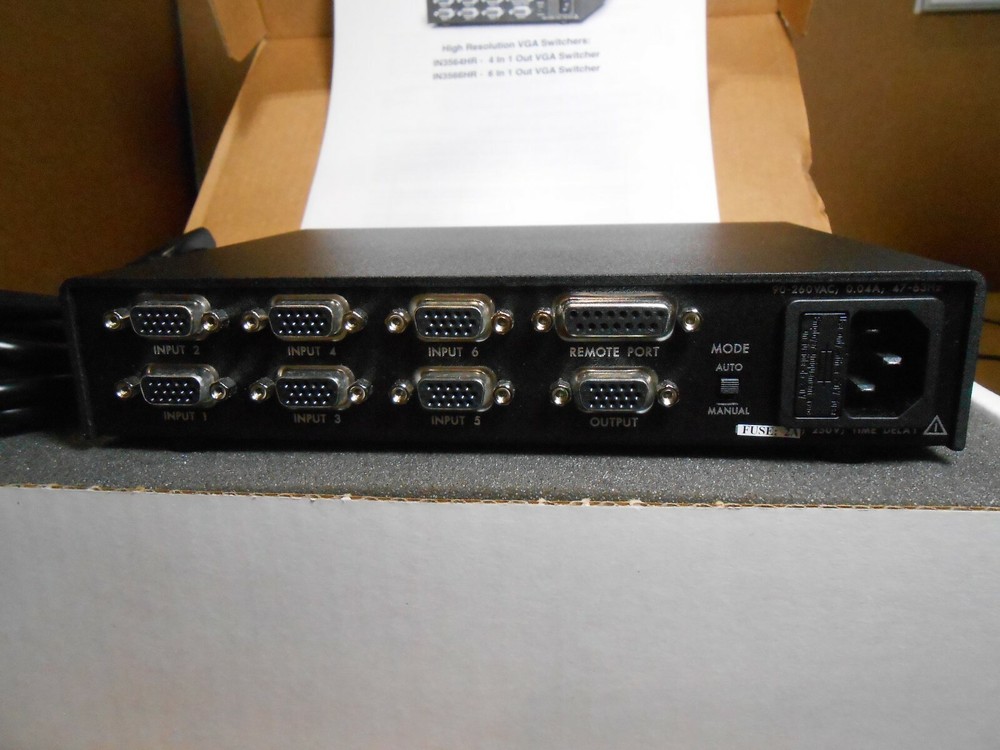 INLINE IN3566HR HIGH RESOLUTION VGA SWITCHER 6 IN 1 OUT