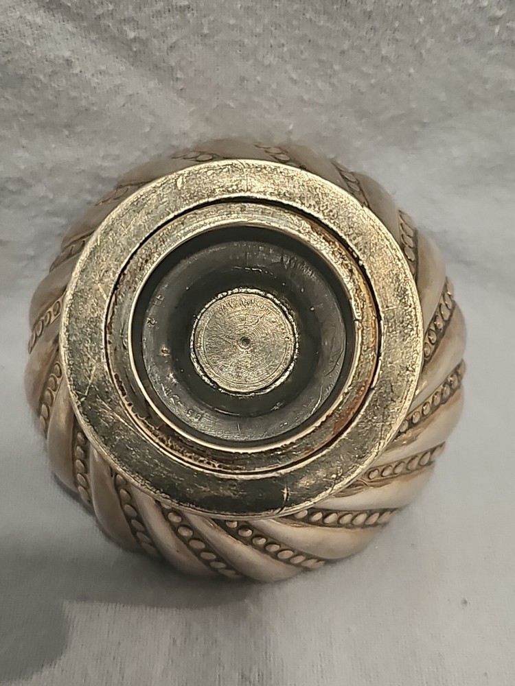 Vintage Ronson Table Lighter Crown Silver Plate Vara Flame