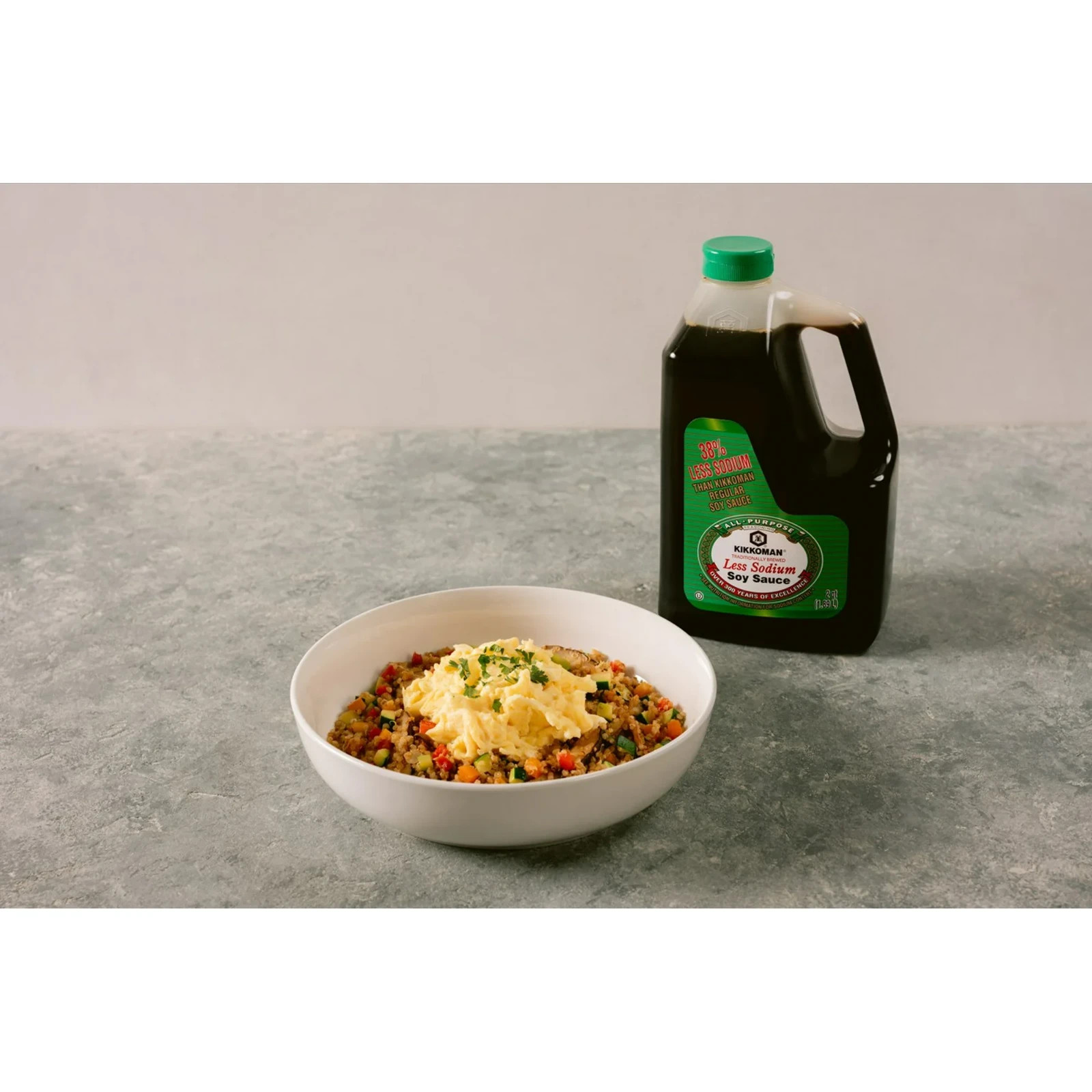 Kikkoman Less Sodium soy sauce, 40 oz ,Free Shipping.,