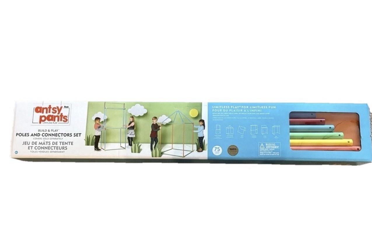 New Antsy Pants build & play 75 pieces Poles and Connectors Set Only