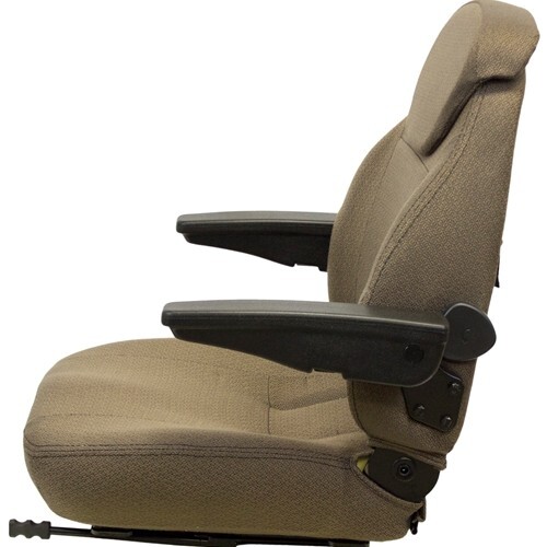 Fits John Deere Loader/Backhoe Seat Assembly - Fits Various Models - Brown Cloth