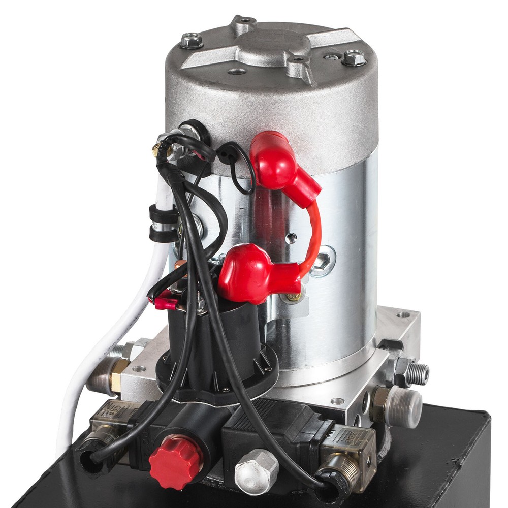 15 Quart Double Acting Hydraulic Pump Dump Trailer 12V DC Unit Pack Power Unit