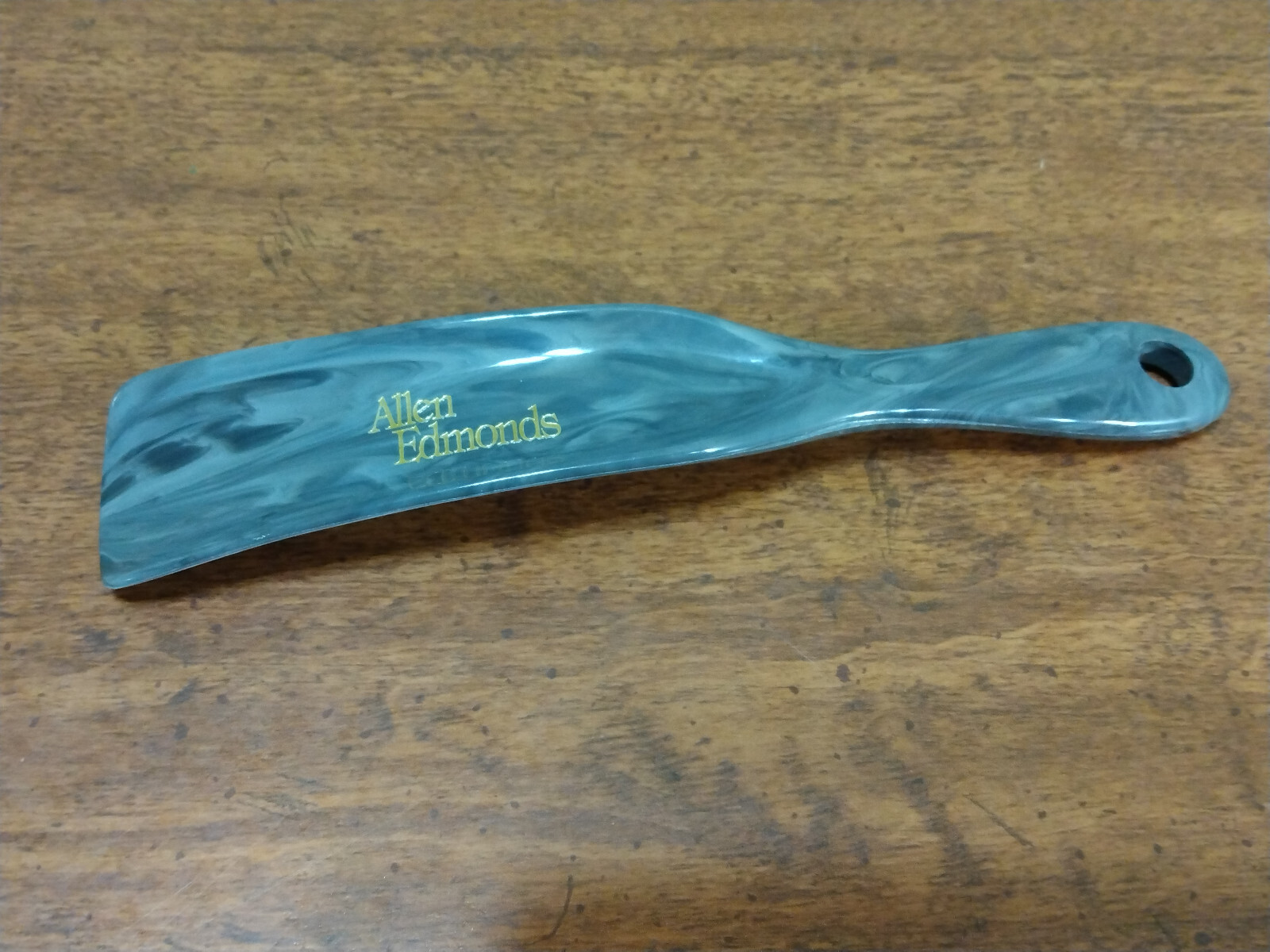Allen Edmonds Plastic Shoe Horn Grey Marble Swirl 7" Long