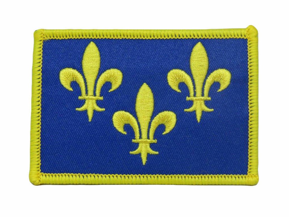 Fleur De Lis Country Flag Iron On Patch