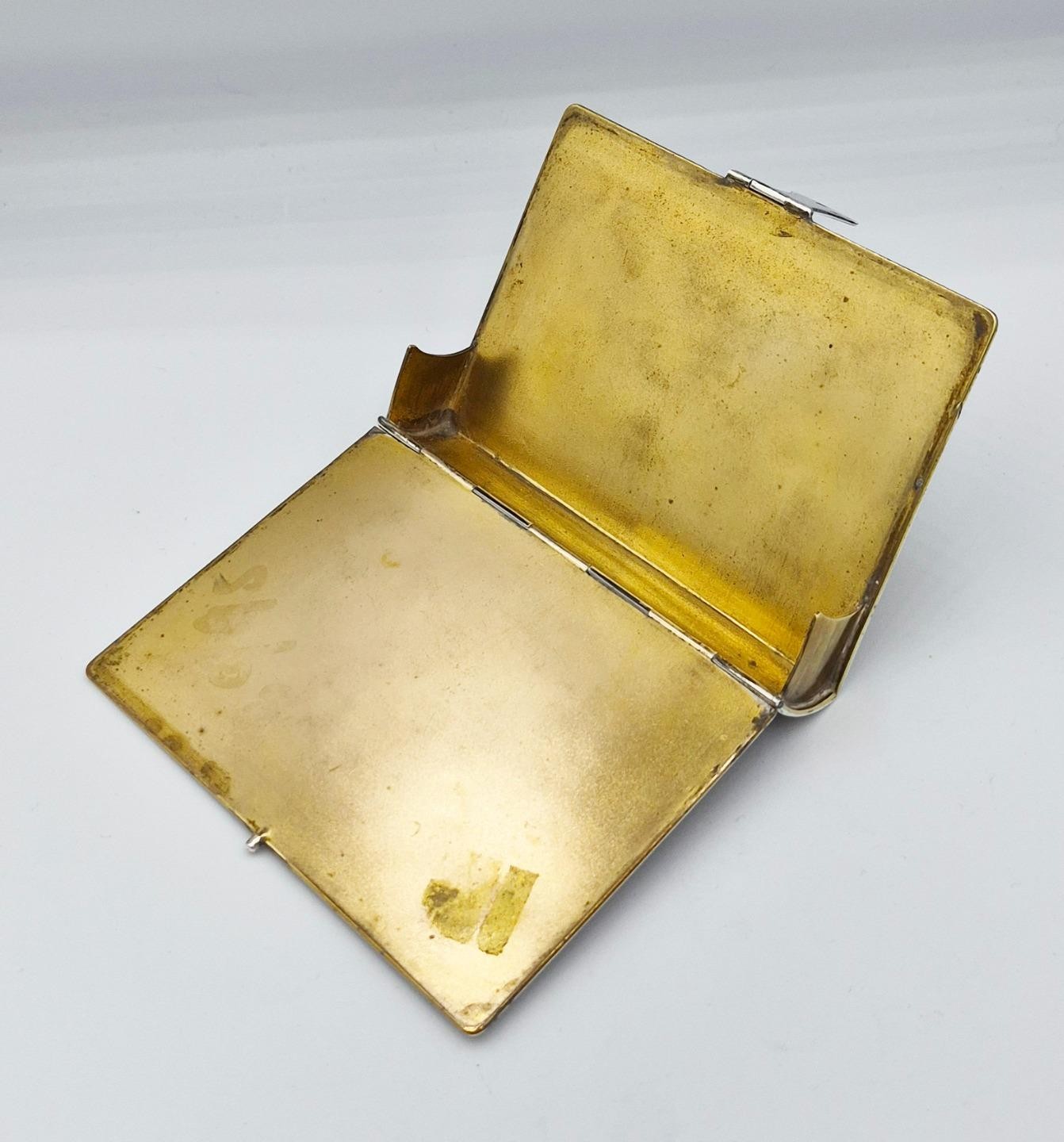 FINE NOVELTY SOLID SILVER & SHAGREEN "LET US PLAY" BOOK PLAYING CARD CASE c1910