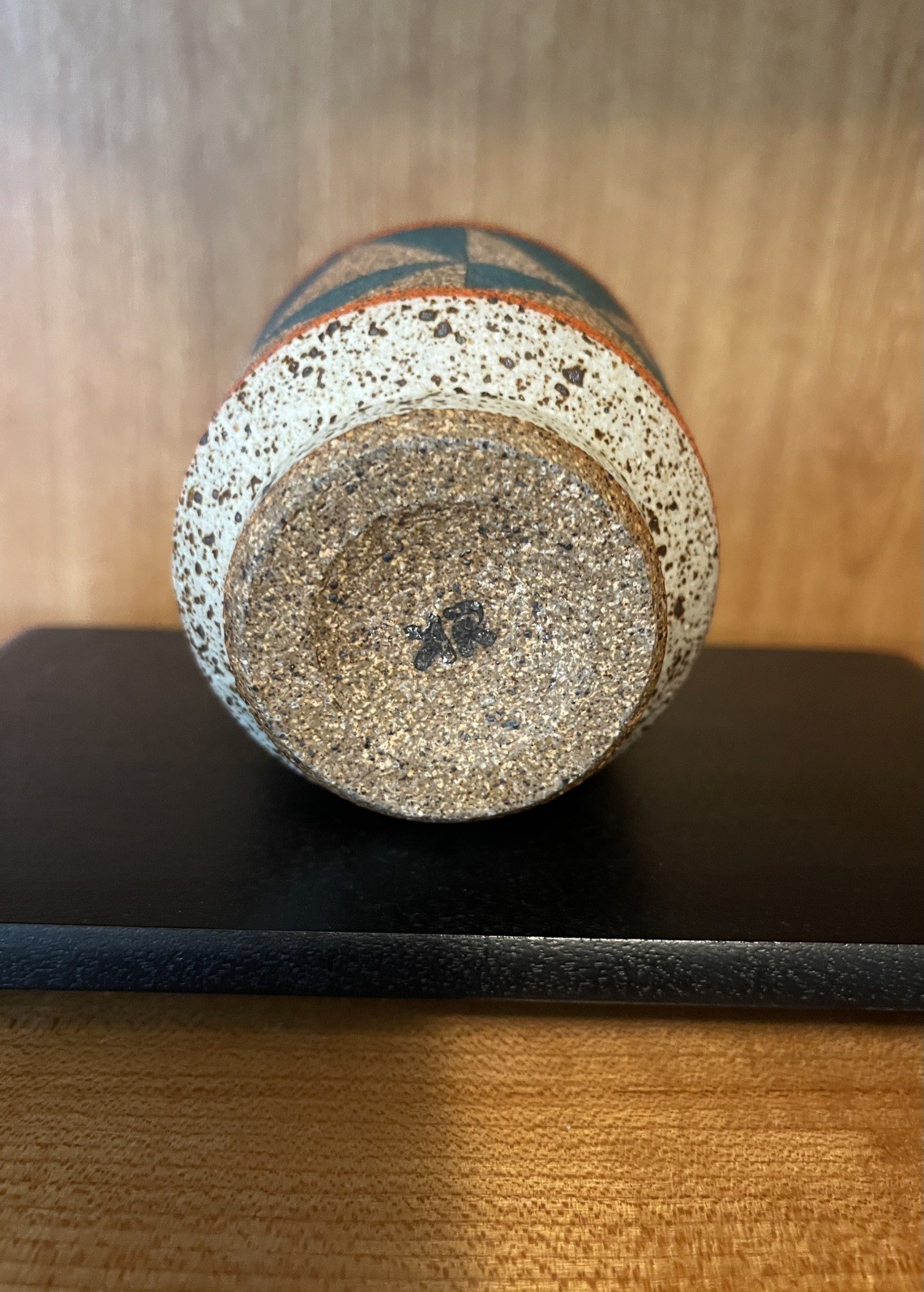 Kat & Roger Modernist Abstract Design Handmade Ceramic Cup