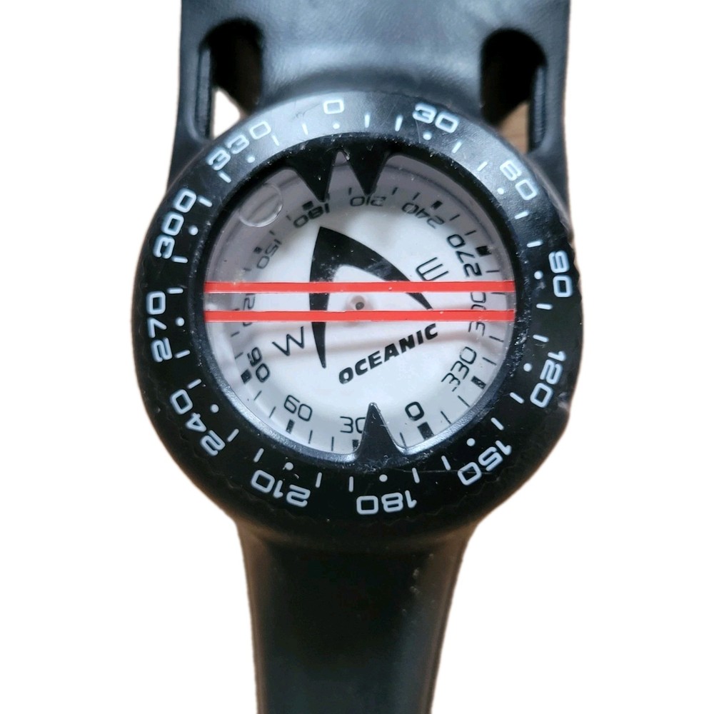 Oceanic 3 Gauge Scuba Dive Depth, Compass - Used