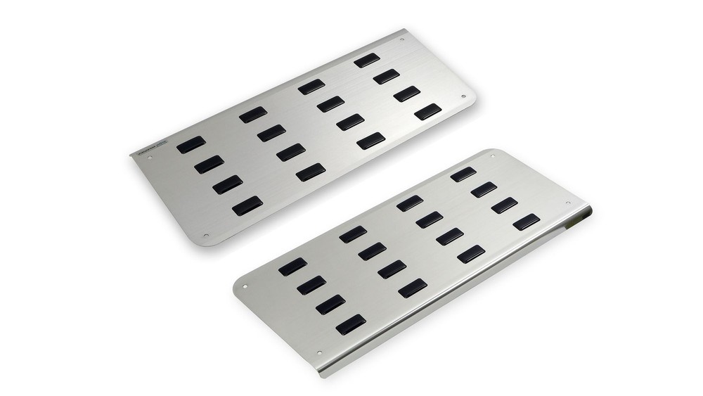 Fiat Ducato 2006-2021 Front Inner Step Covers Black | Silver