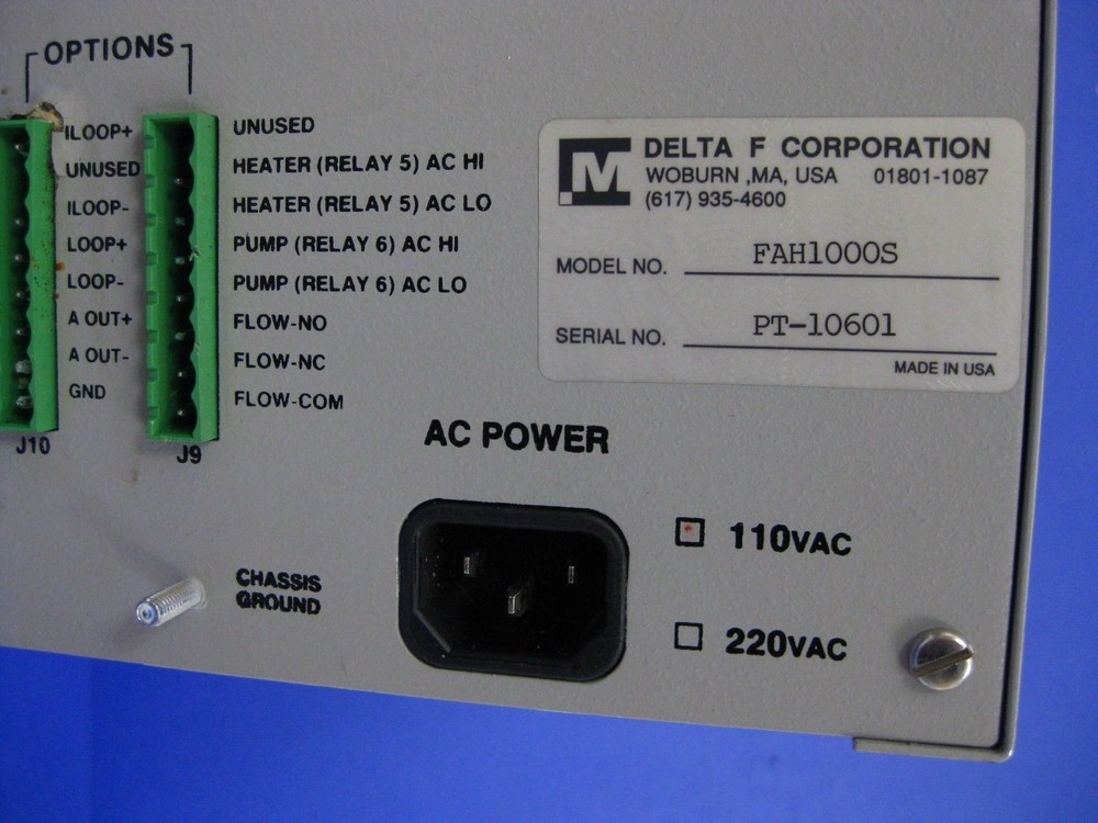 Delta F Process Oxygen Analyzer FAH1000S w/ Oxygen Sensor - NO FRONT PANEL, Used