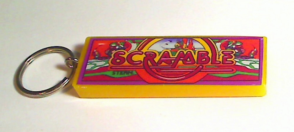 Scramble  Arcade Marquee Coin Door accessory Keychain