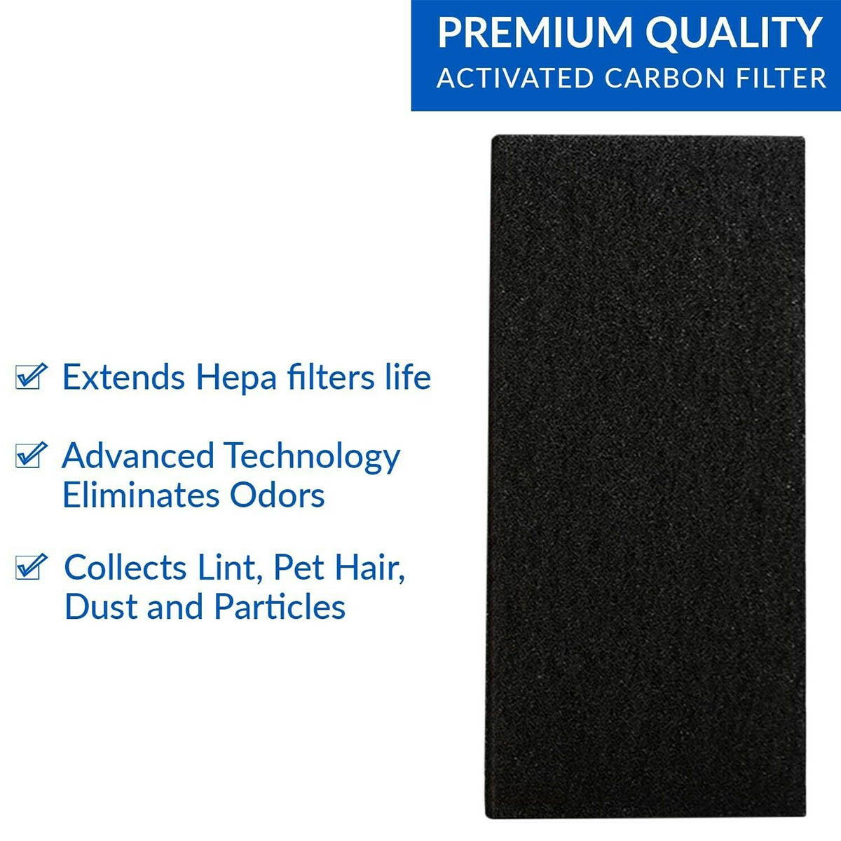 2 Pack HEPA Filters, Carbon Booster Sheet HAPF30AT for Holmes AER1 Air Purifiers