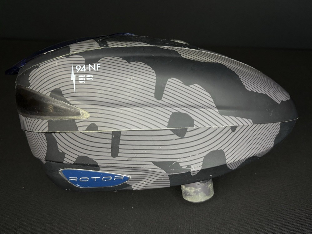 Dye Rotor Paintball Hopper Loader with Customized Black Gray Blue Camo Shell