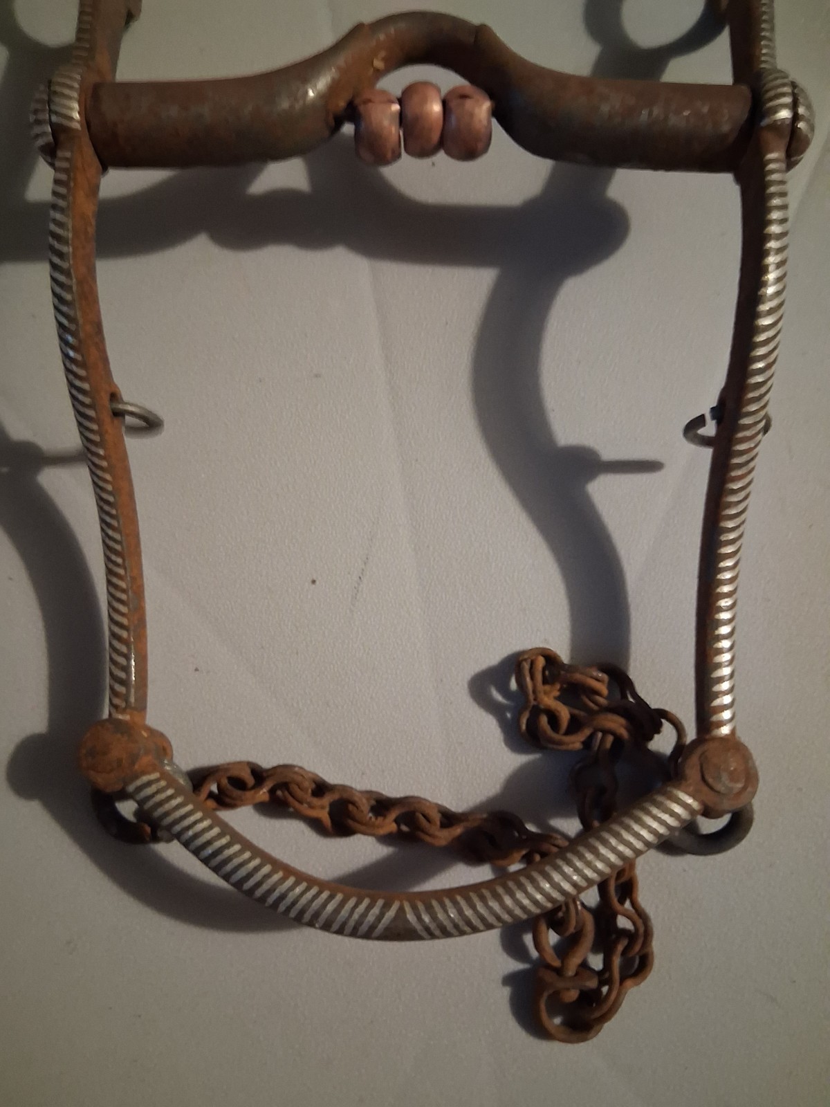 Vtg. Fancy Engraved Western Horse Bit, 5"