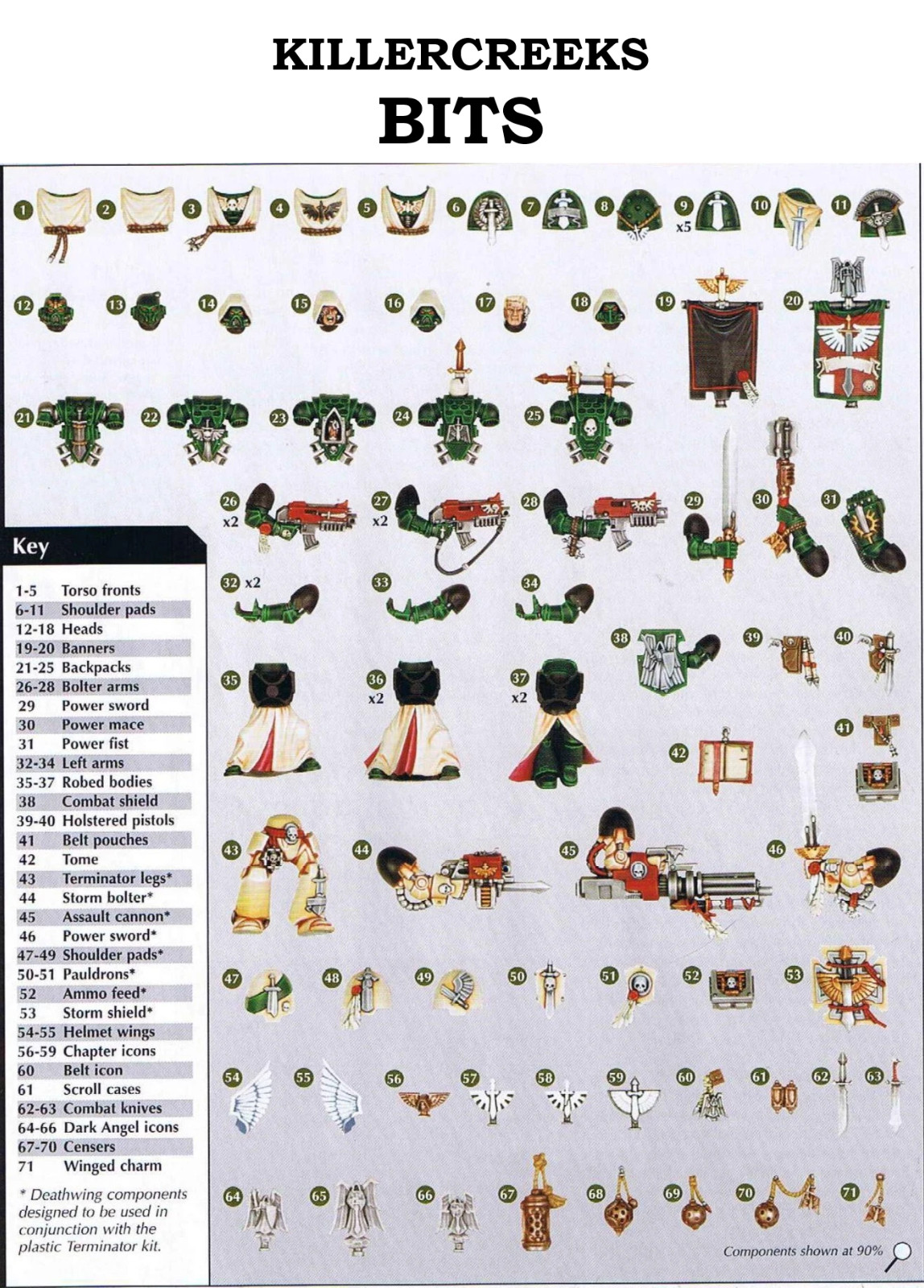 40K Space Marines Dark Angels Veterans Firstborn Bits Bitz OOP Multi Listing