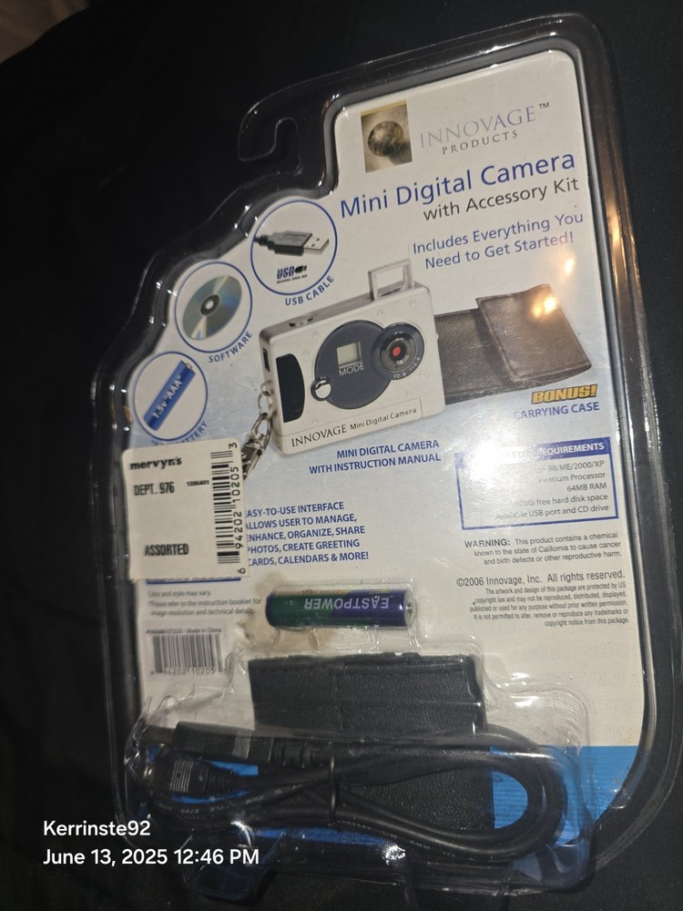 Innovage Mini USB Digital Camera Still Video Web 3-in-1 Camera & Accessory Kit