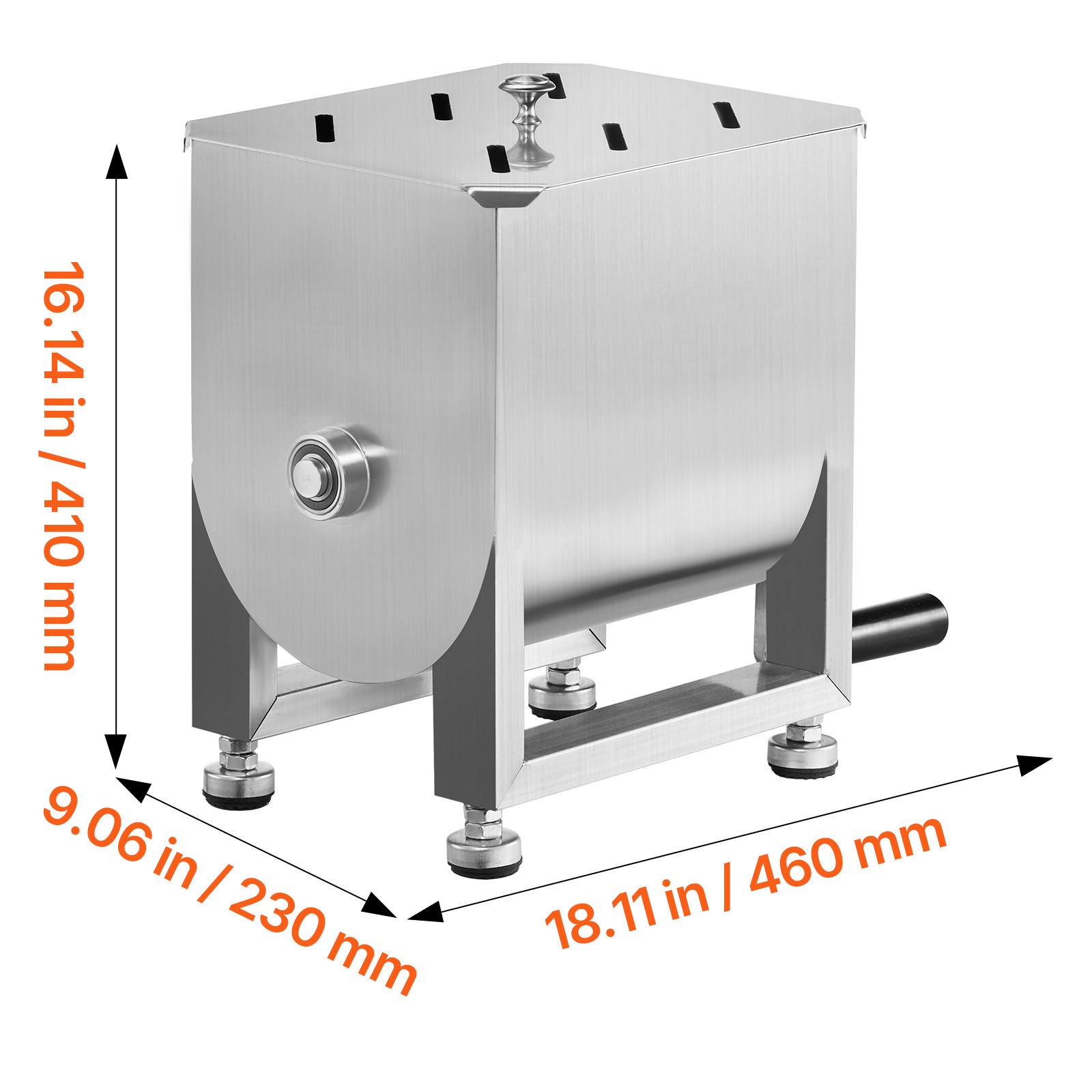 Manual Meat Mixer 15LB Fixed Tank Mixing Max Hand Meat Sausage Mixer Machine