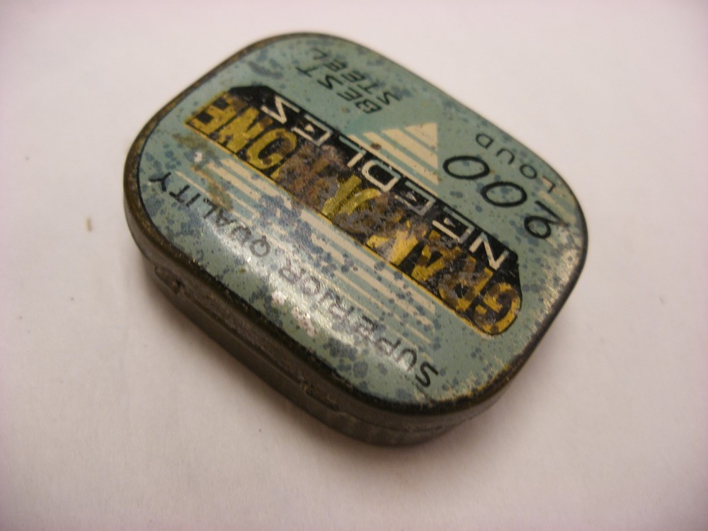 Phonograph Gramophone Needle Tin - 200 Gramophone Superior - Empty