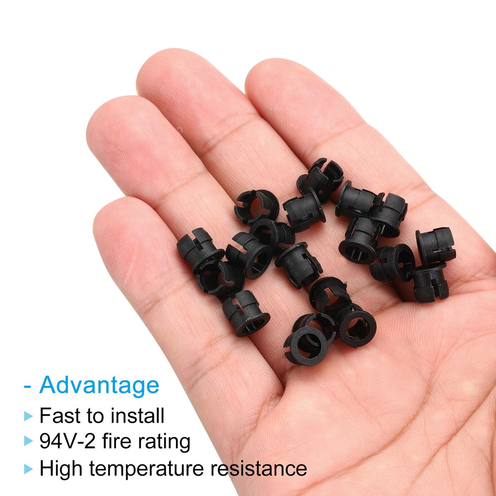 200pcs 5mm Light Emitting Diode Holder Clip Bulb Socket Panel LED Holders