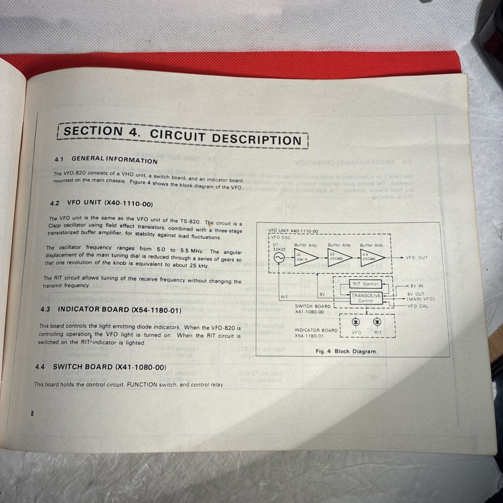 KENWOOD REMOTE VARIABLE FREQUENCY OSCILLATOR Model VFO-820 OPERATING MANUAL