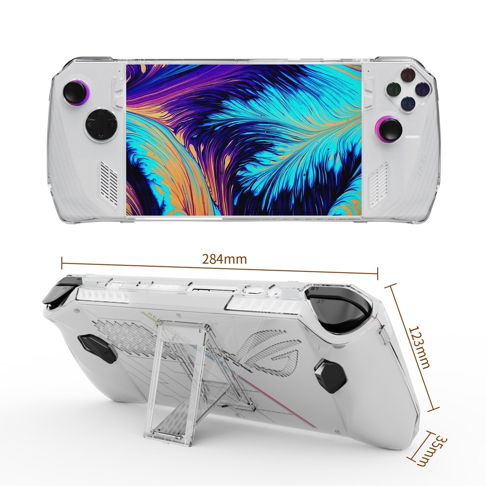 Crystal Clear Case Protective Case Game Console Accessories Part for ROG Ally