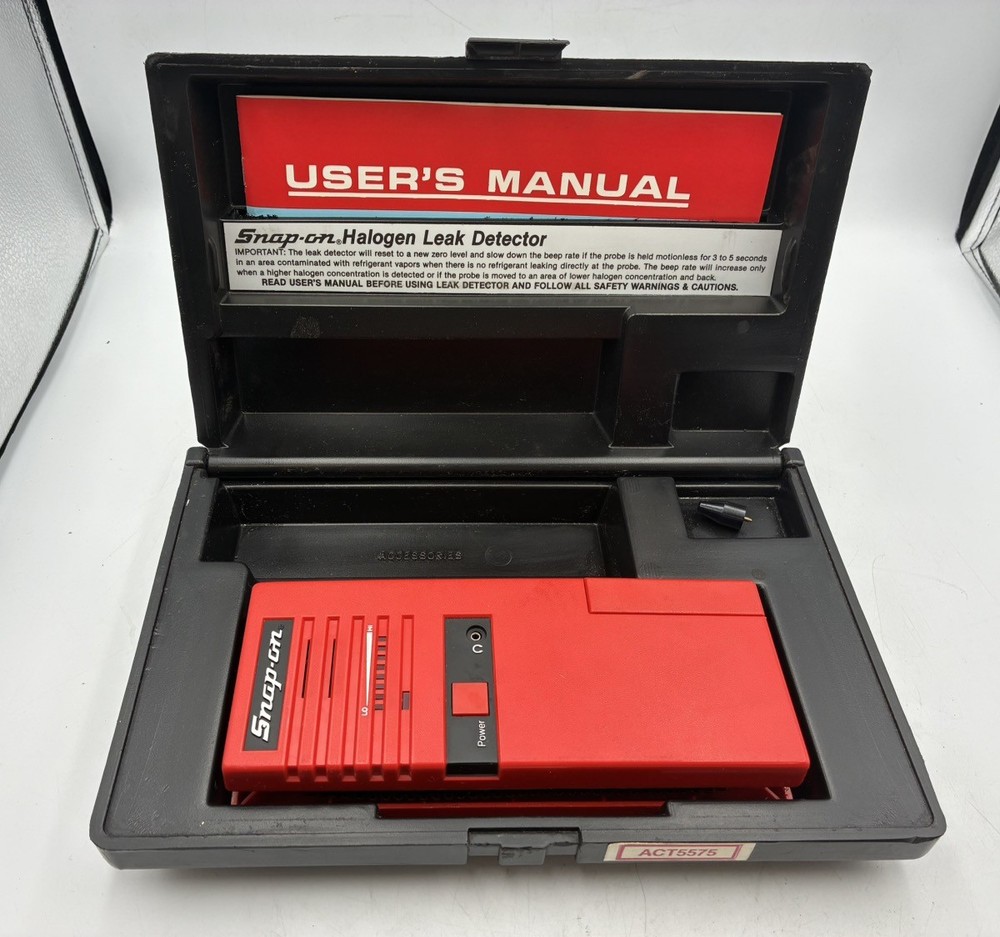 SNAP-ON TOOLS ACT5575 HALOGEN LEAK DETECTOR HVAC W/ CASE & MANUAL (CP2016243)